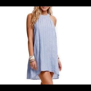 Island Company Women Blue Casual Sabian Dress Sm